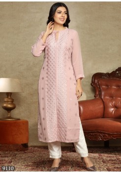 Pink Color Georgette /Chiffon Kurti 